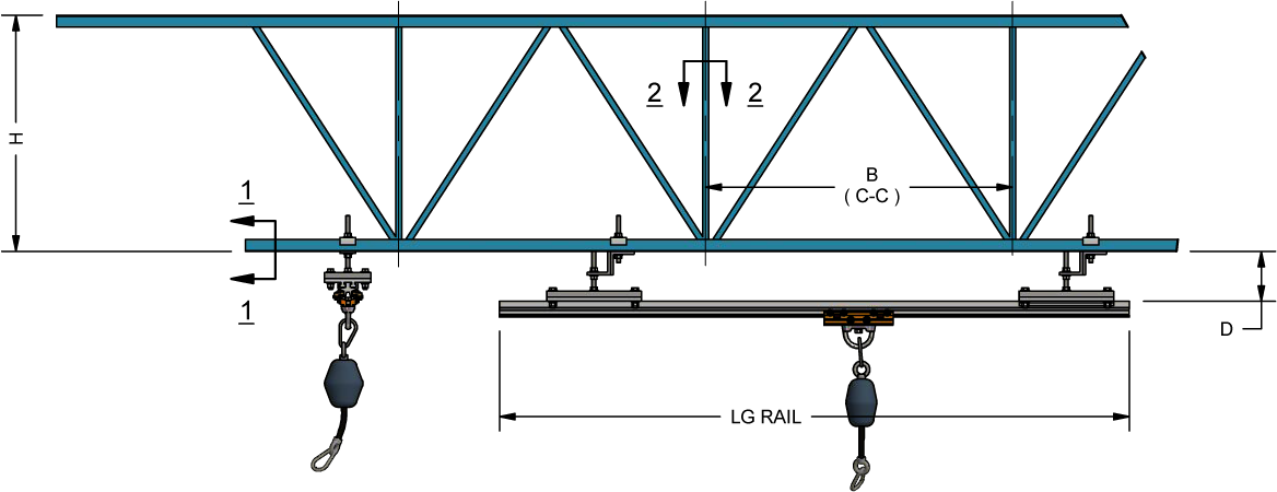 Rigid Rail Diagram lateral view